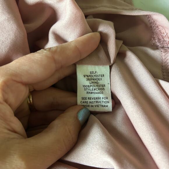 Women's Logenlook Mod Pink 3/4 sleeve short ruffle style dress SZ L flowy comfy - Picture 4 of 10